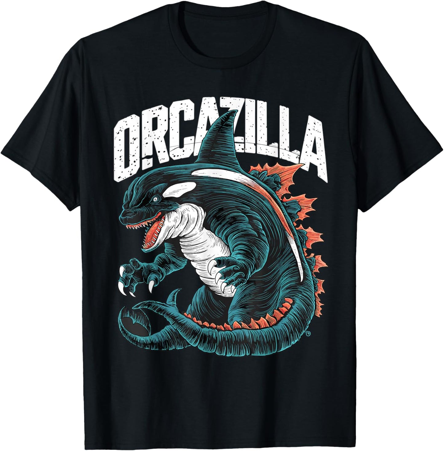 Funny Orca Orcazilla T-Shirt - T-Shirt | Black