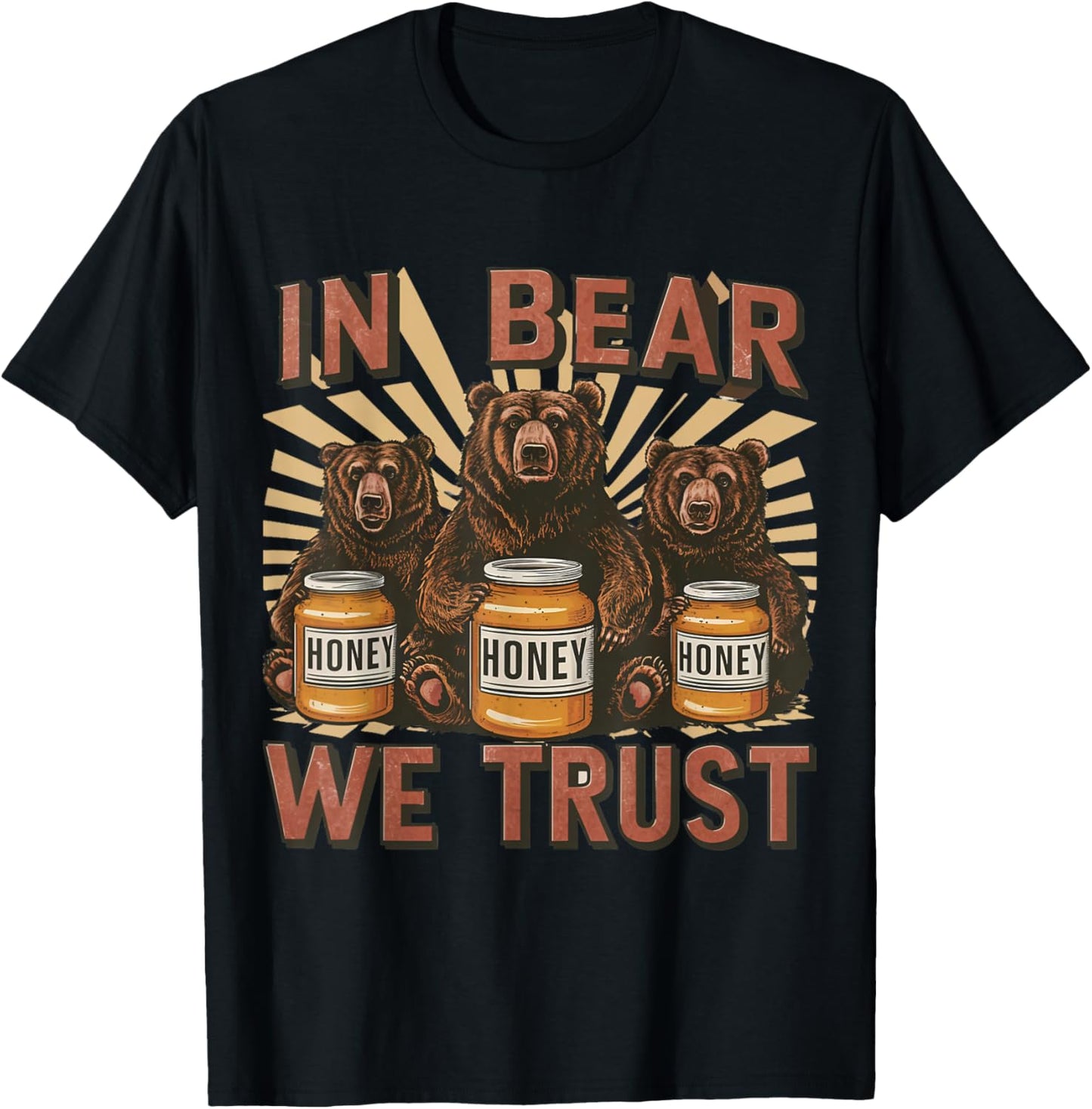 In Bear We Trust Honey Family T-Shirt - T-Shirt | Black