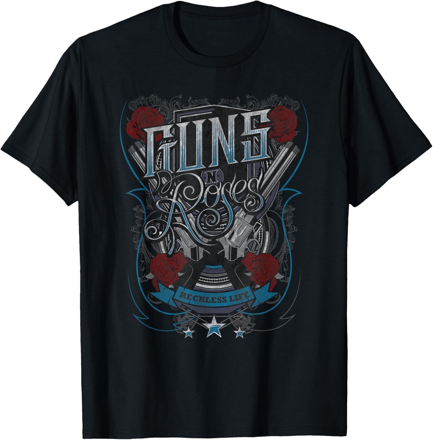 Guns N' Roses Offizielle Reckless Life Guns T-Shirt - T-Shirt | Black