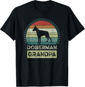 Doberman Grandpa, Father's Day, Dobie Dog, Grandfather T-Shirt - T-Shirt | Black