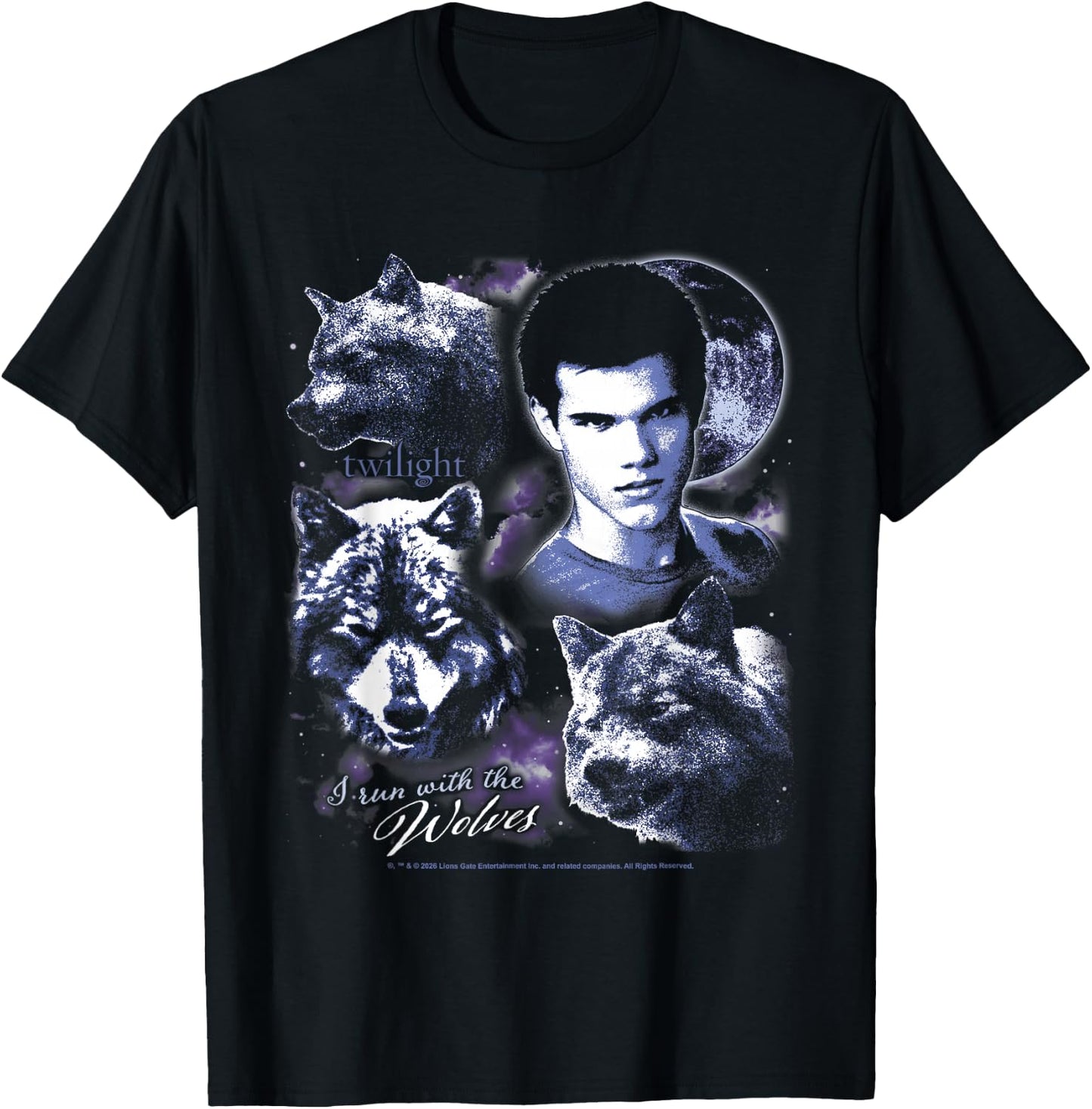 Twilight I Run with the Wolves Jacob Werewolf Retro Movie T-Shirt - T-Shirt | Black