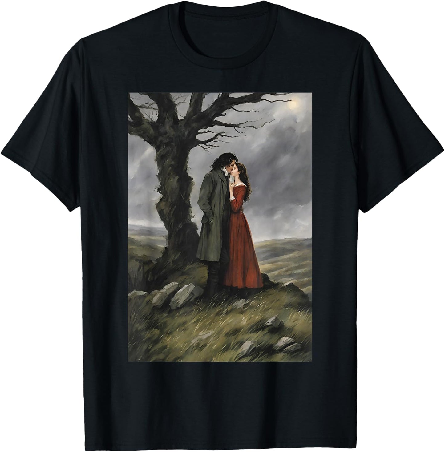 Heathcliff and Catherine: A Wuthering Heights Tribute T-Shirt - T-Shirt | Black