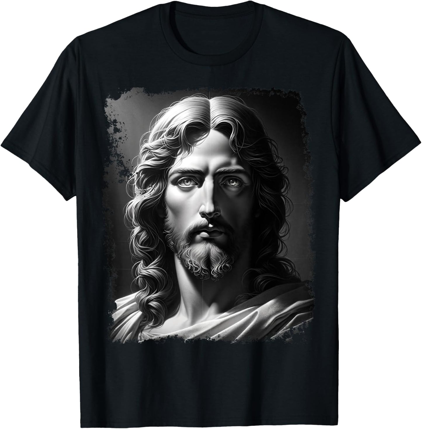 Jesus Christ Black White T-Shirt - T-Shirt | Black