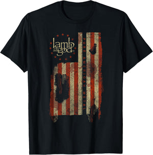 Lamb of God Pure American Metal Flag , black T-Shirt - T-Shirt | Black