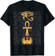 Auge des Horus Kreuz Ankh Skarabäus Hieroglyphen Antik Ägypten T-Shirt - T-Shirt | Black