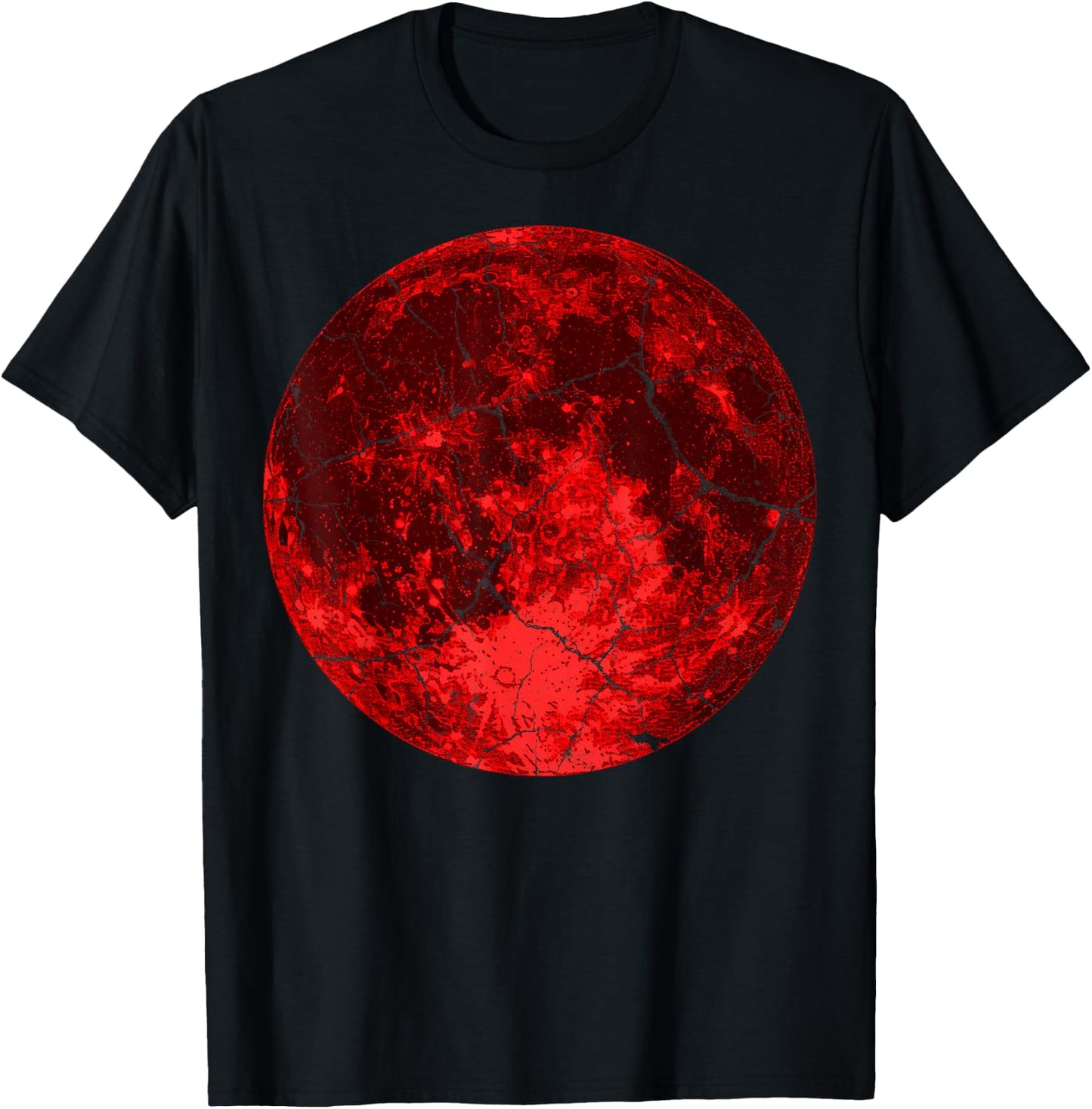Last Minute Halloween Party Spooky Costume Red Blood Moon T-Shirt - T-Shirt | Black