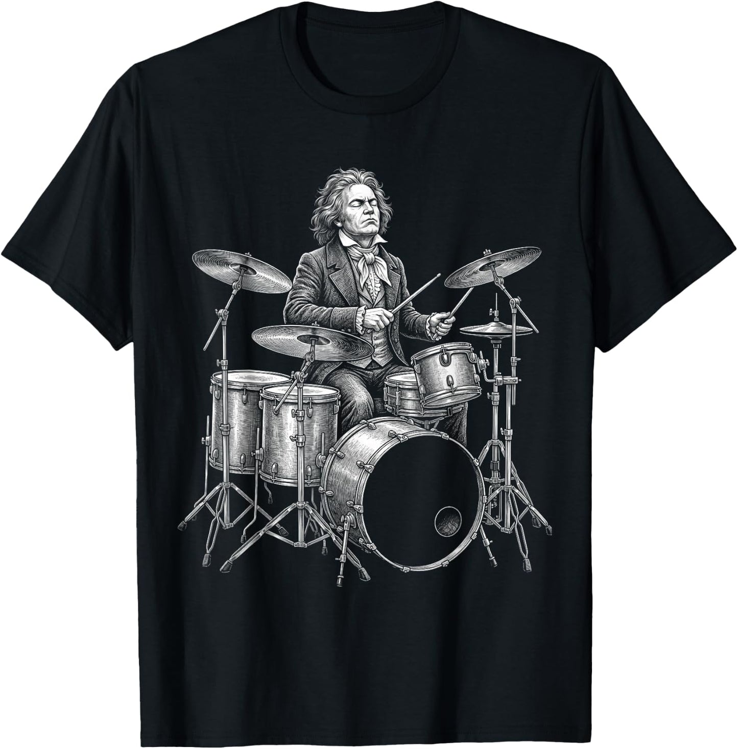 Ludwig Van Beethoven Drums T-Shirt - T-Shirt | Black