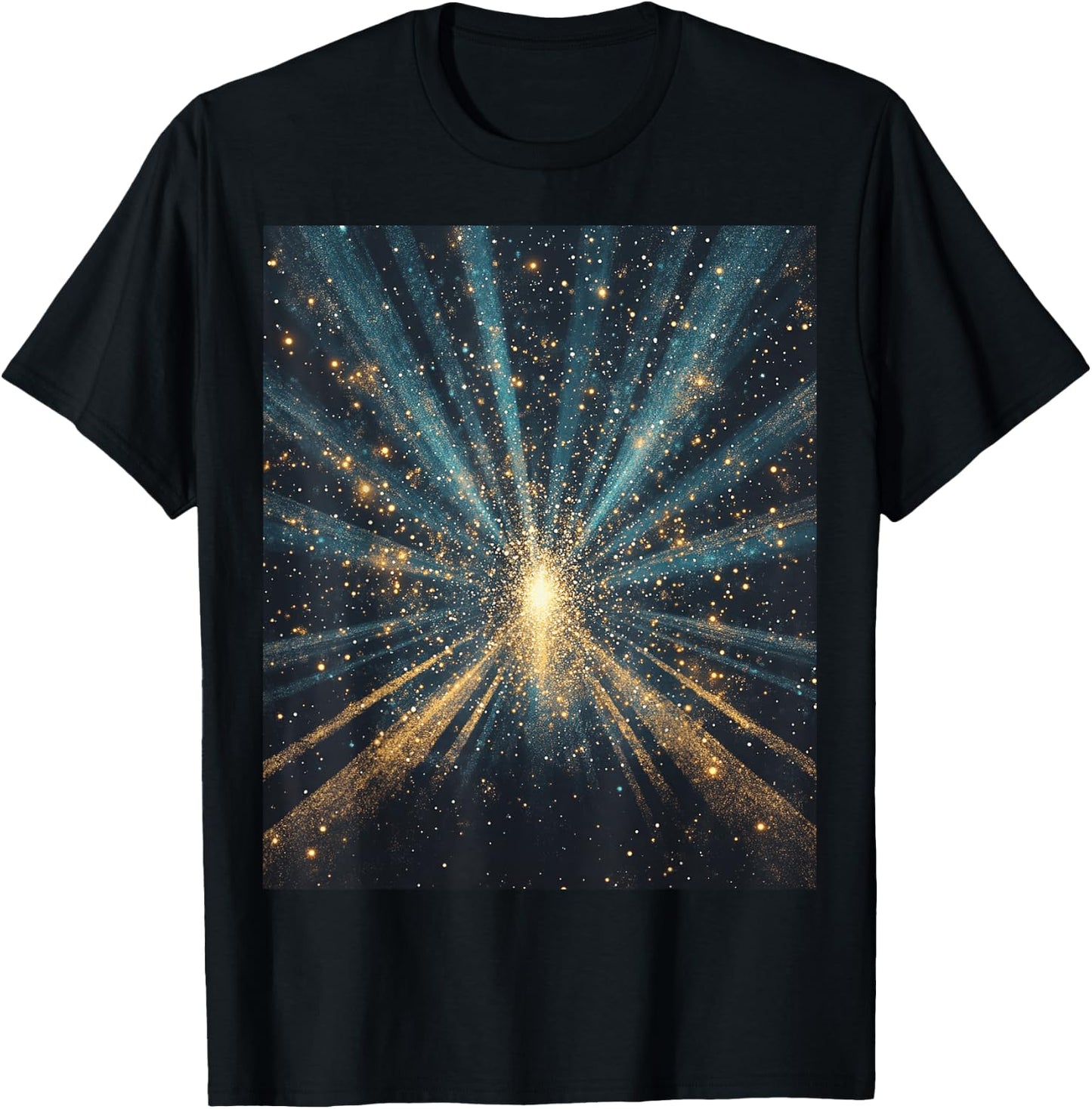Cosmic Explosion Stars for Space Enthusiasts T-Shirt - T-Shirt | Black