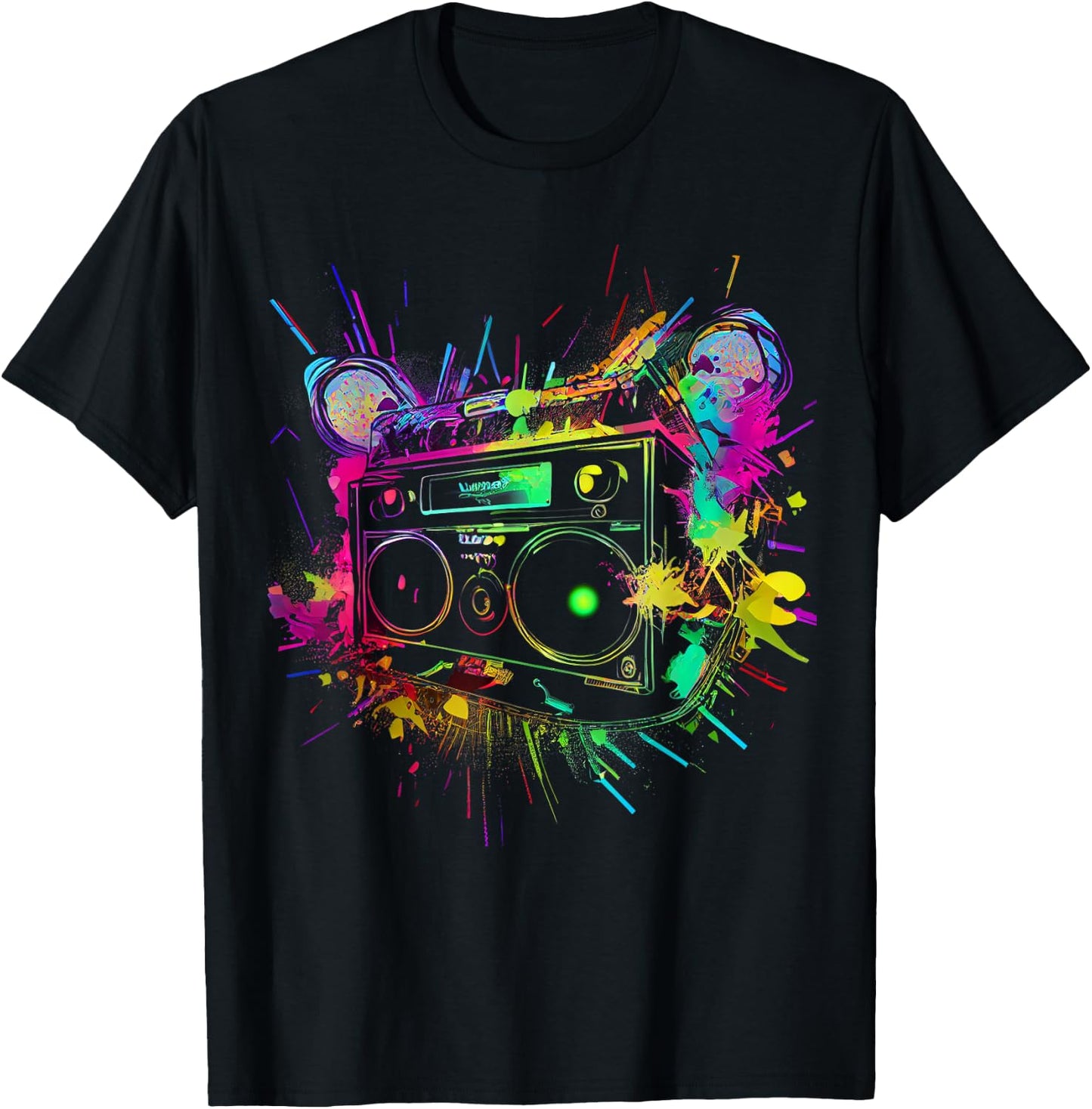 80s 90s Retro Party Fancy Dress Cassette , black T-Shirt - T-Shirt | Black