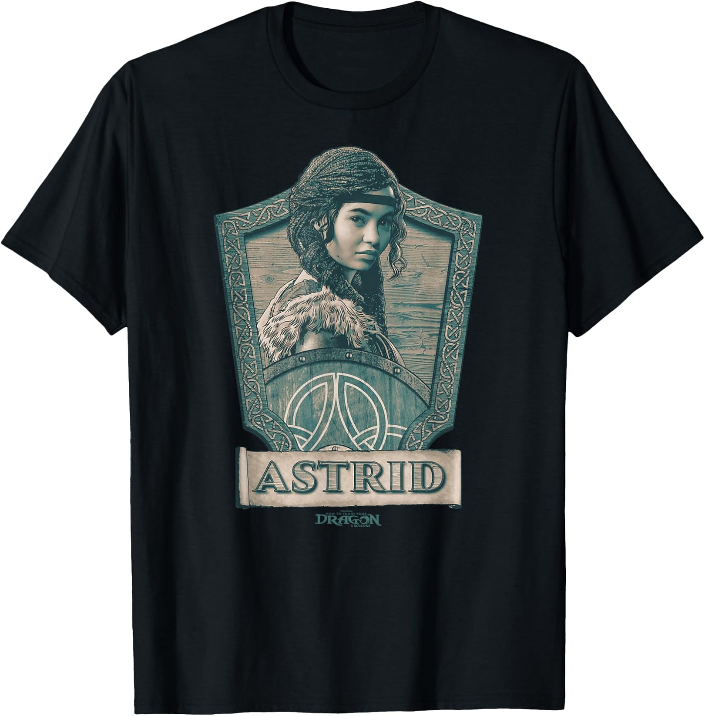 DreamWorks Dragons Astrid Viking Crest T-Shirt - T-Shirt | Black