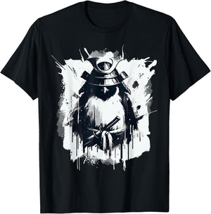 Penguin Ninja Samurai Costume Japanese Outfit T-Shirt - T-Shirt | Black