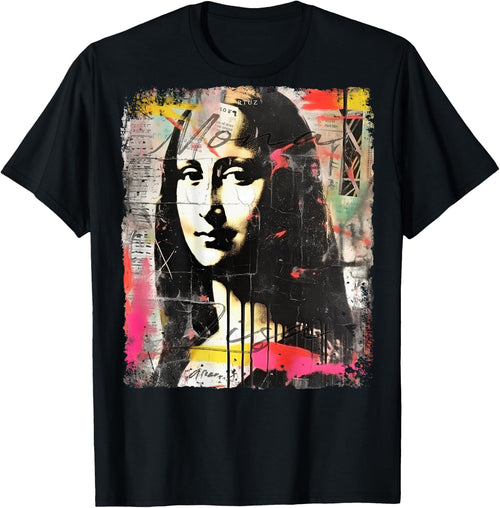 Mona Lisa Art Backprint Streetwear Mode Vintage Damen Herren