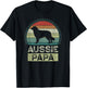 Aussie Papa, Australian Shepherd T-Shirt - T-Shirt | Black