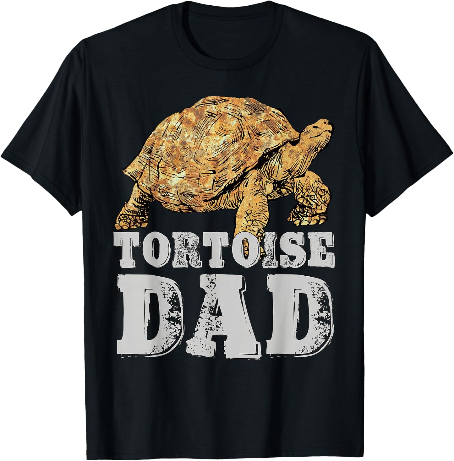 African Spurred Dad Sulcata Tortoise T-Shirt - T-Shirt | Black