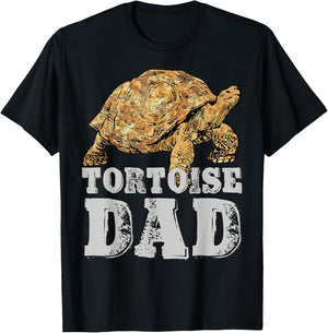 African Spurred Dad Sulcata Tortoise T-Shirt - T-Shirt | Black