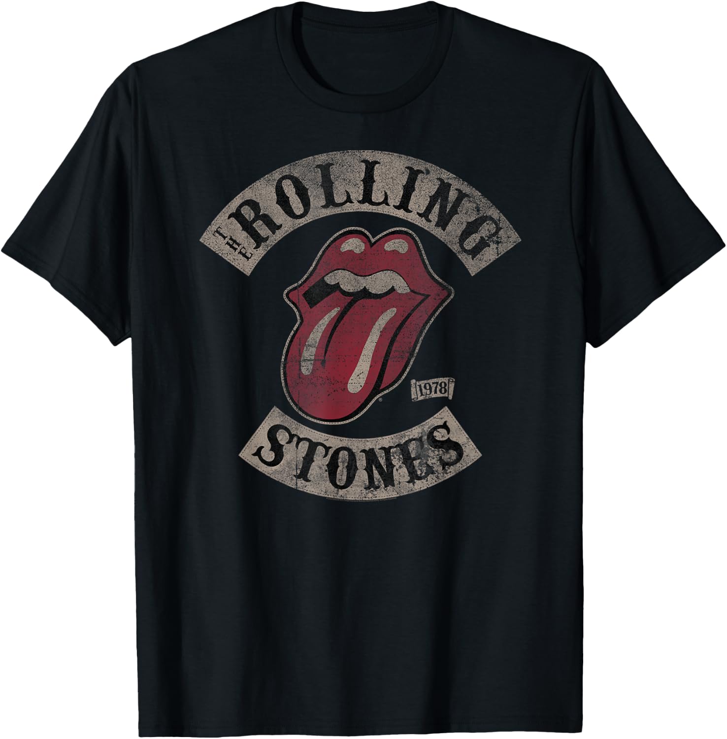 Official The Rolling Stones Tour 78 Rock Music Band T-Shirt - T-Shirt | Black