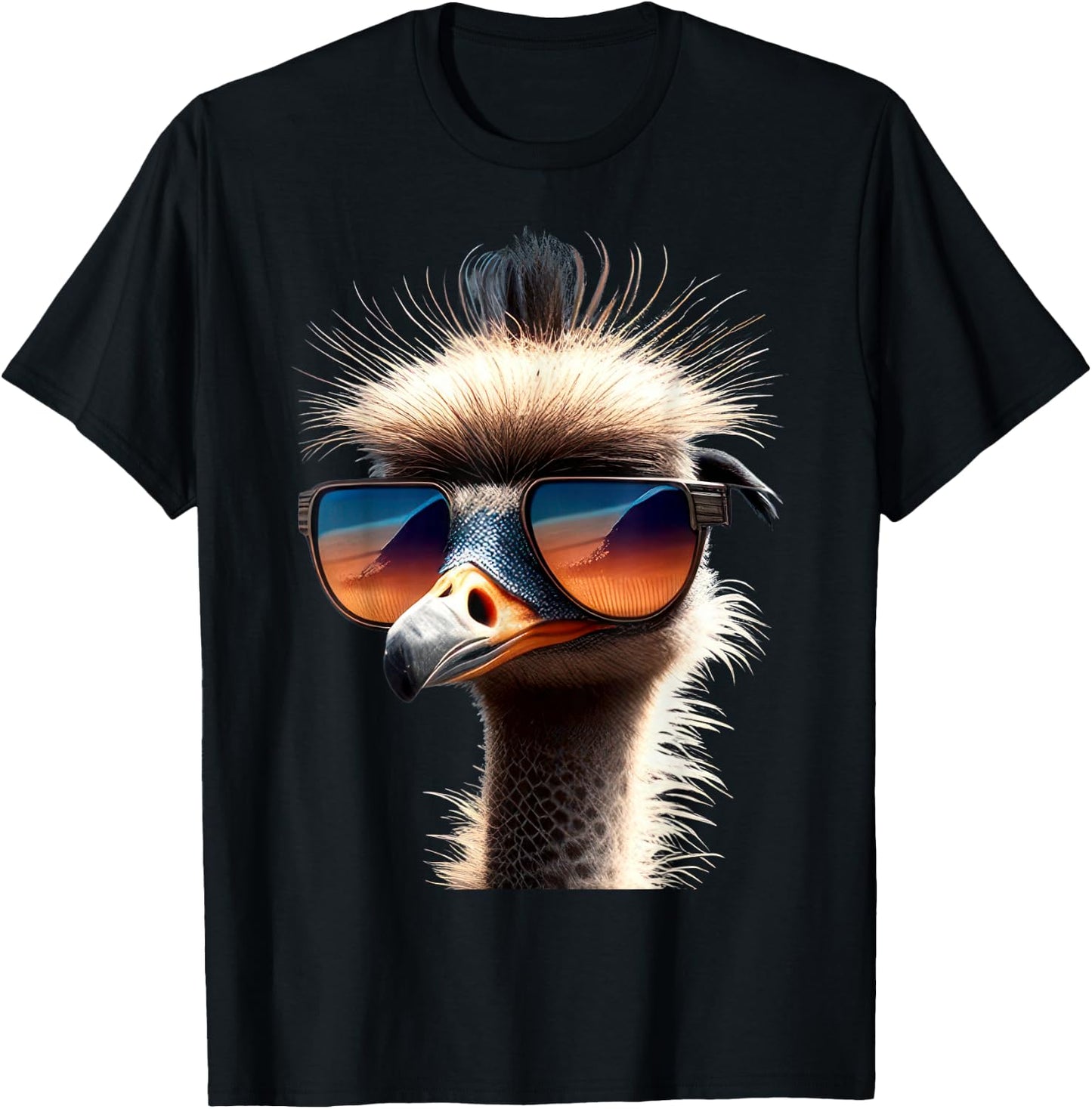 Strauss Bird Ostrich Large Emu Running Bird I Like Bouquets , black T-Shirt - T-Shirt | Black