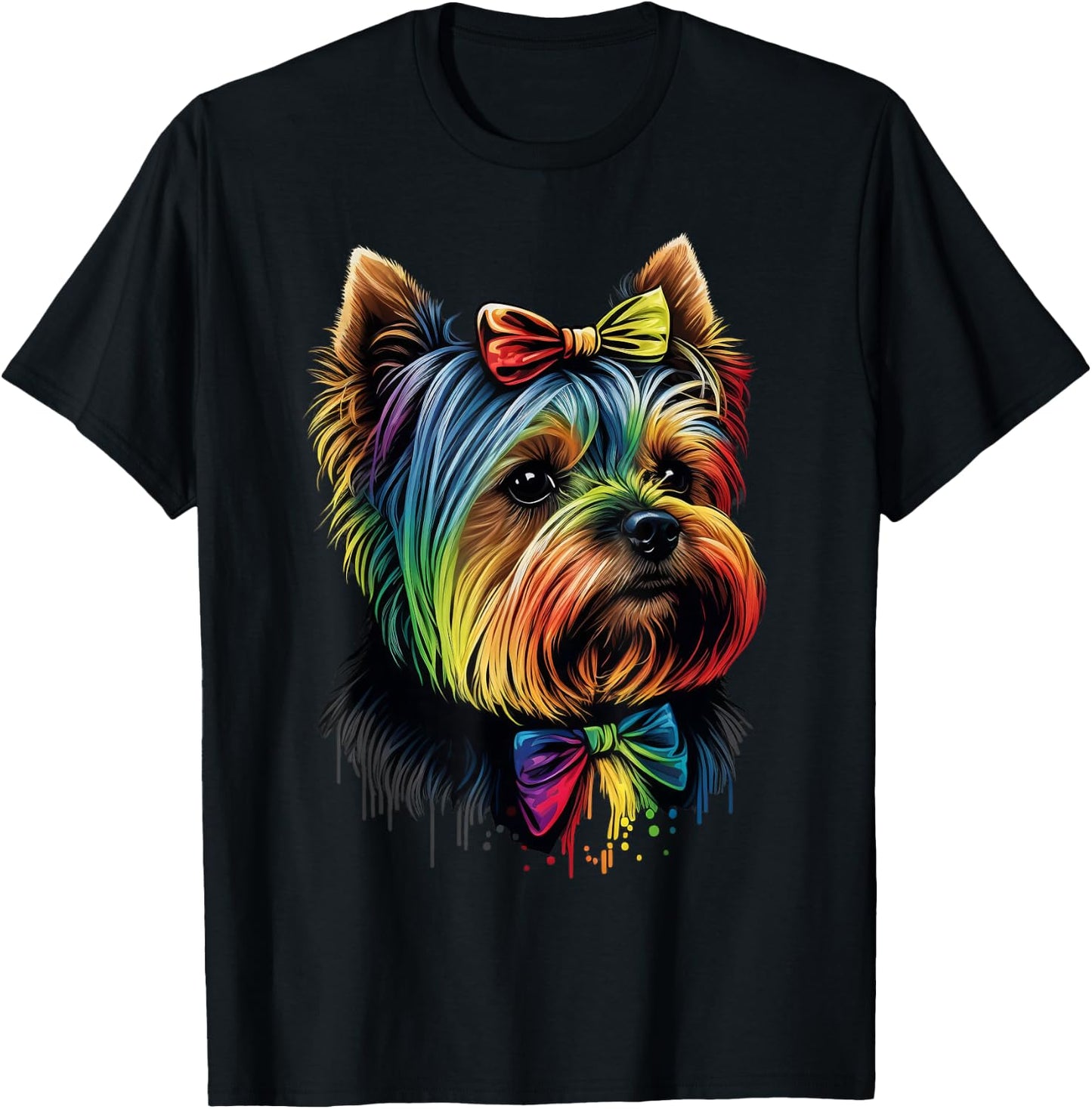 Cute Yorkshire Terrier Dog on Yorkshire Terrier Lover Women Kids T-Shirt - T-Shirt | Black
