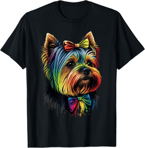 Cute Yorkshire Terrier Dog on Yorkshire Terrier Lover Women Kids T-Shirt - T-Shirt | Black