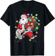 Rocker Santa Claus Playing Guitar Family Christmas Pajamas T-Shirt - T-Shirt | Black