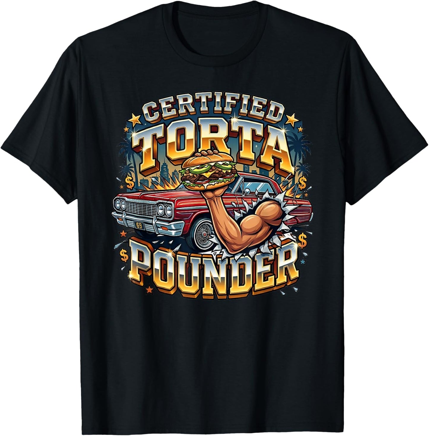 Certified Torta Pounder Funny T-Shirt - T-Shirt | Black