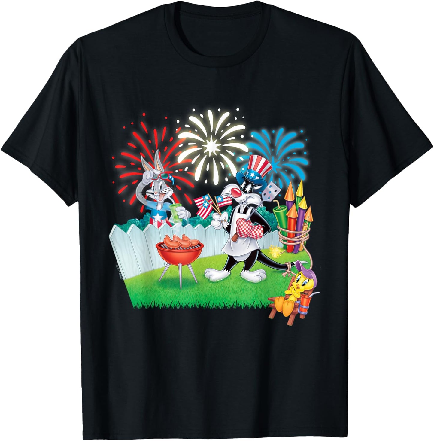 Looney Tunes 4th of July Celebration T-Shirt - T-Shirt | Black