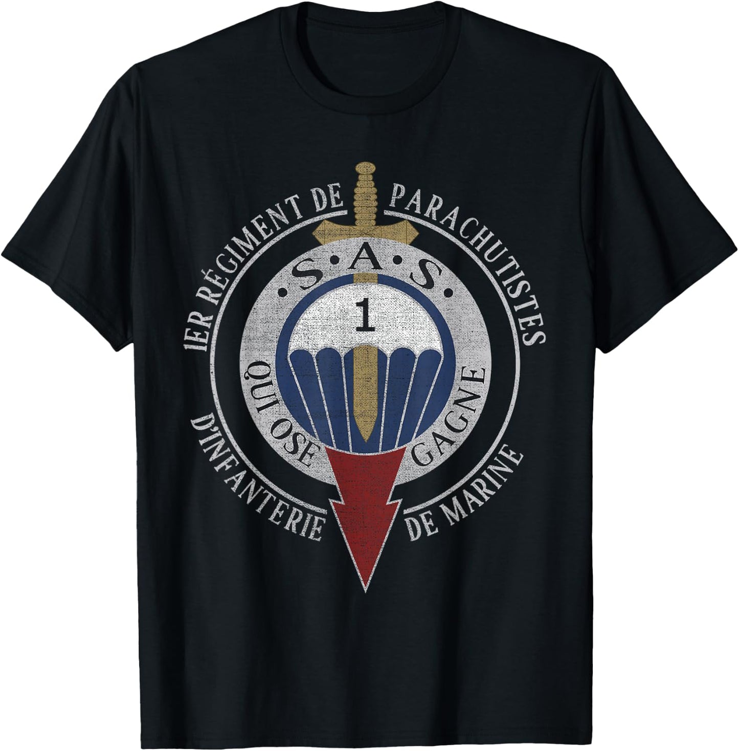 Special Force Military Paratrooper RDIMa 1st Infantry T-Shirt - T-Shirt | Black
