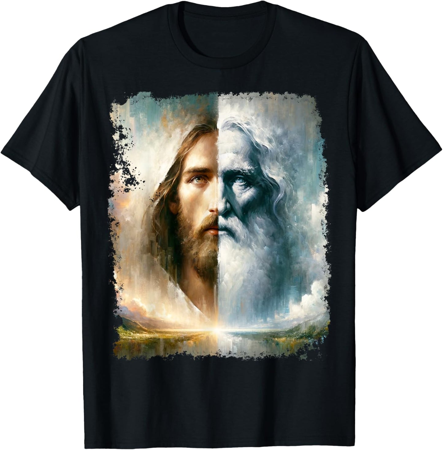 Jesus Christ God The Father Christian T-Shirt - T-Shirt | Black