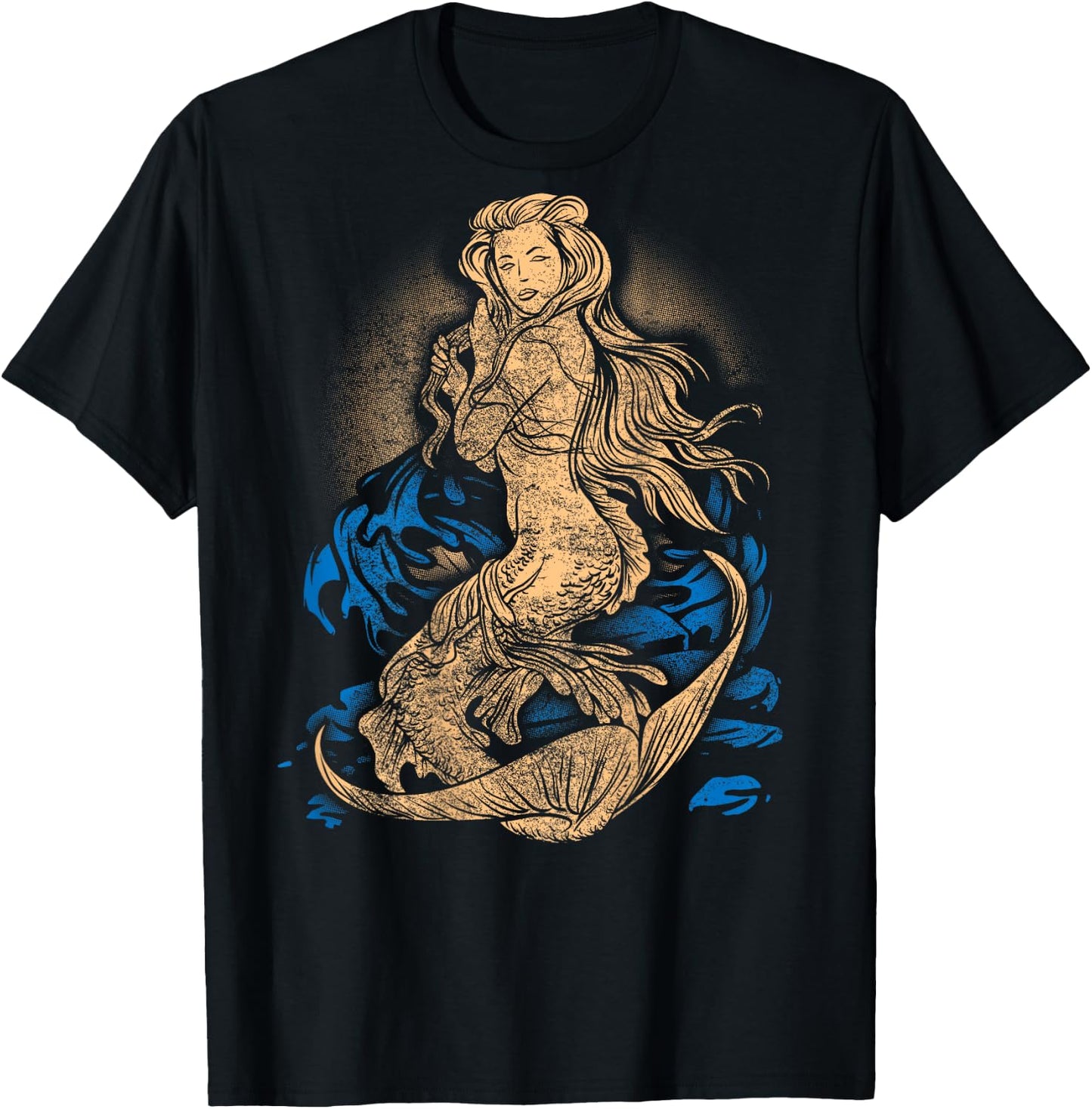 Mermaid Shirt Vintage Tattoo Ink Veteran Pin Up Girl Sexy T-Shirt - T-Shirt | Black