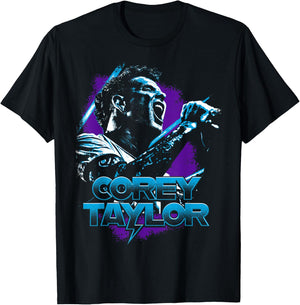 Corey Taylor Screaming Purple , black T-Shirt - T-Shirt | Black
