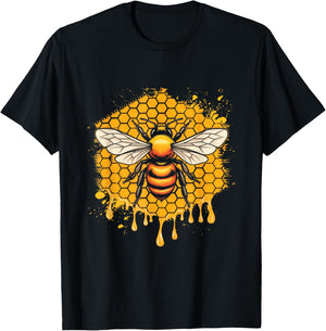 Bee Lover Insect Lover Hobbyist Artwork T-Shirt - T-Shirt | Black