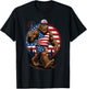 Funny Bigfoot Fireworks 4th of July Patriotic Men Boys T-Shirt - T-Shirt | Black
