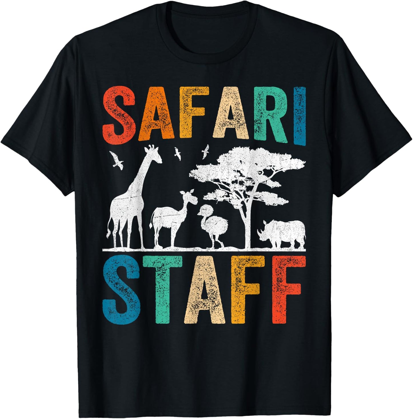 Safari Staff Africa Zoo Wilderness Serengeti Safari Tour T-Shirt - T-Shirt | Black