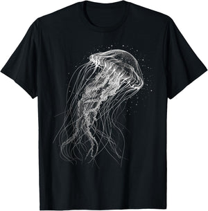 Jellyfish Animal Illustration Jellyfish , black T-Shirt - T-Shirt | Black