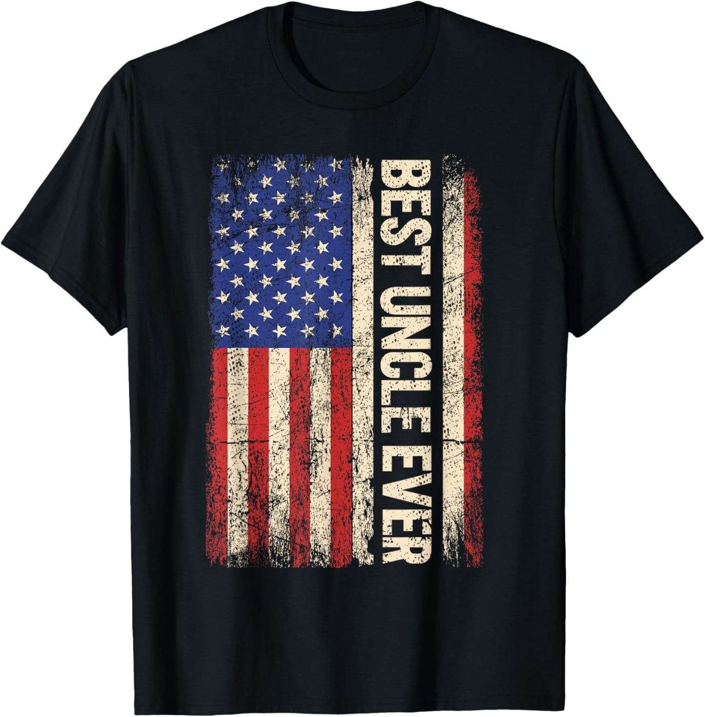 Best Uncle Ever US American Flag Shirt for Uncle Men T-Shirt - T-Shirt | Black