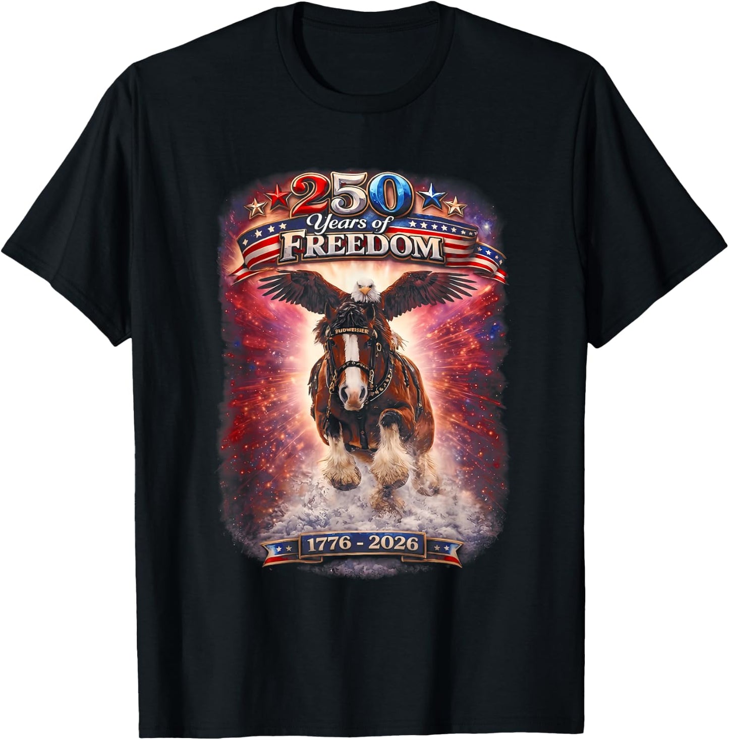 250 Years American 1776 2026 250th USA Birthday 4th of July T-Shirt - T-Shirt | Black