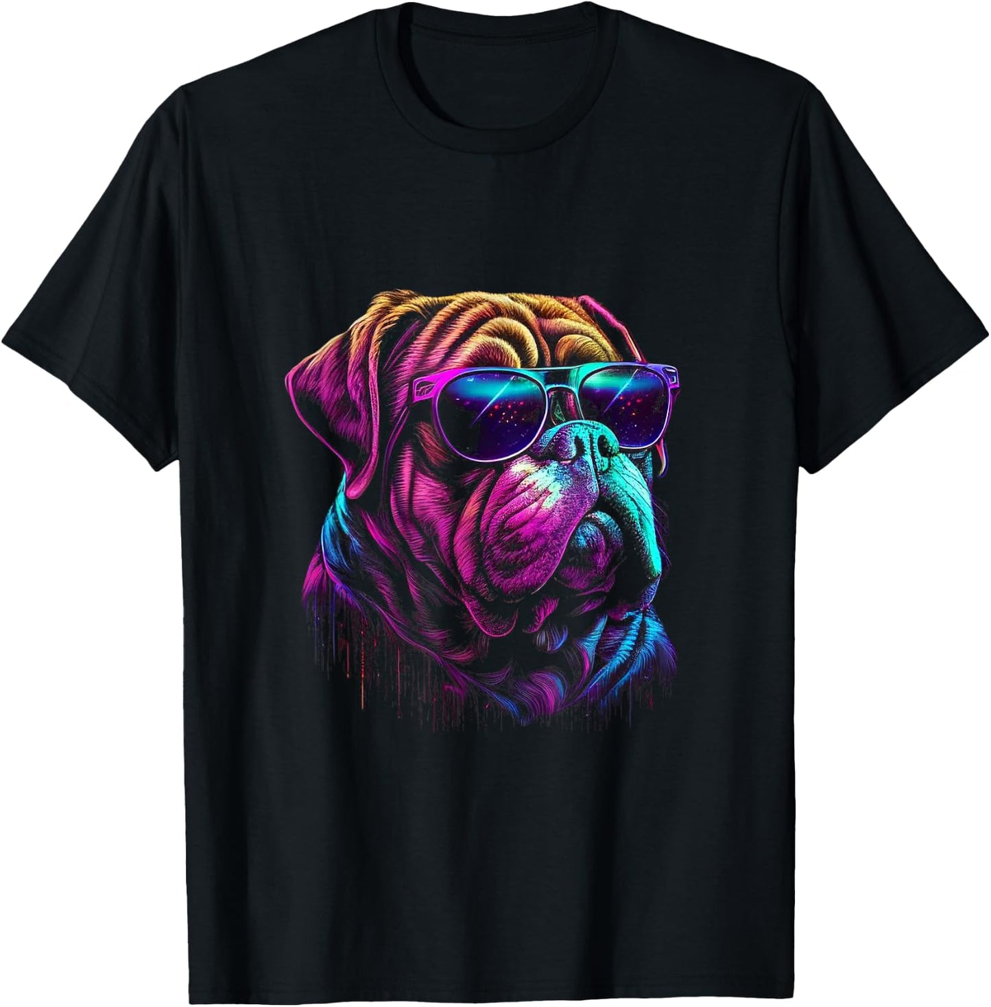 Funny Dogue De Bordeaux owner Vaporwave Notorious DJ T-Shirt - T-Shirt | Black