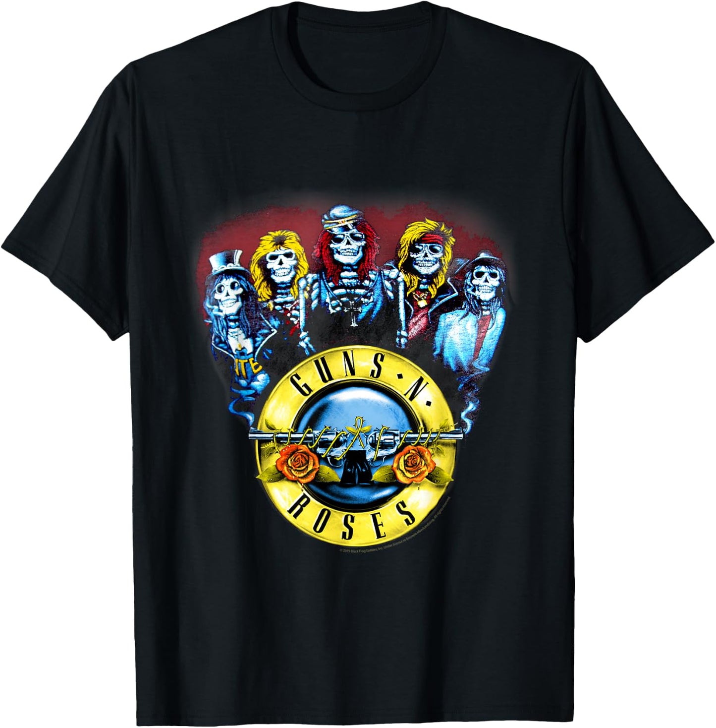 Guns N' Roses Offizielle Skelette & Kugeln T-Shirt - T-Shirt | Black