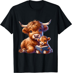 Cow, Highland Cow, Cow Costume, Highland Cow , black T-Shirt - T-Shirt | Black