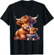 Cow, Highland Cow, Cow Costume, Highland Cow , black T-Shirt - T-Shirt | Black