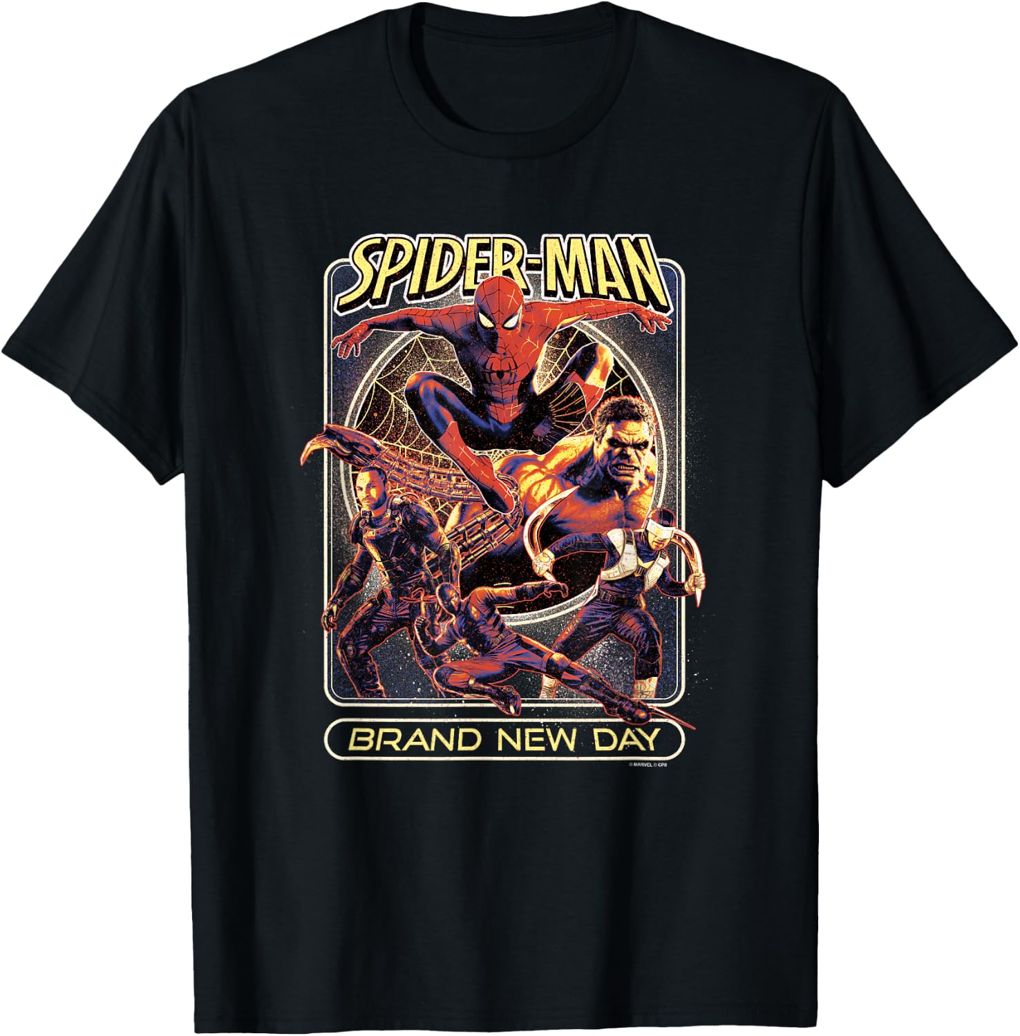 Marvel Spider-Man Day Vintage Style Movie Poster T-Shirt - T-Shirt | Black