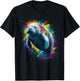 Colorful Paint Splash Manatee Art Graphic T-Shirt - T-Shirt | Black