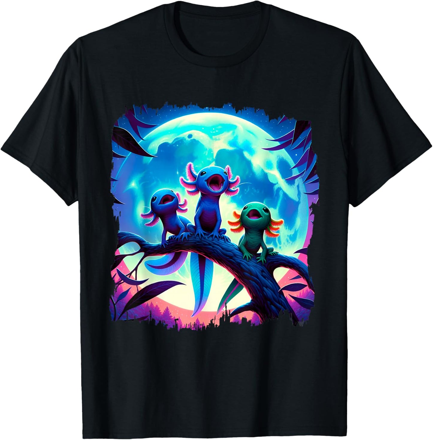 Axolotls Howl At Moon Axolotl Owner T-Shirt - T-Shirt | Black