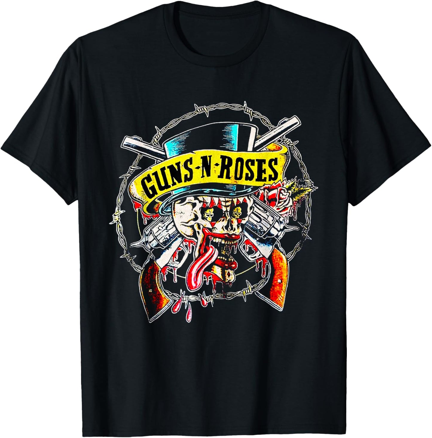 Offizielle Guns N' Roses Skull & Guns T-Shirt - T-Shirt | Black