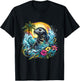 Seal Floral Marine Mammal Motif Seal Lover Ocean Sea Animal T-Shirt - T-Shirt | Black