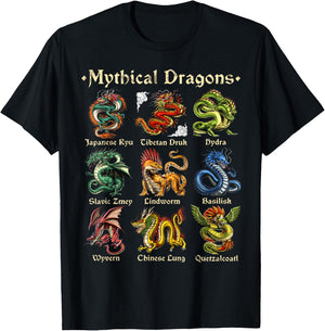 Dragons Mythical Creature Dragon T-Shirt - T-Shirt | Black