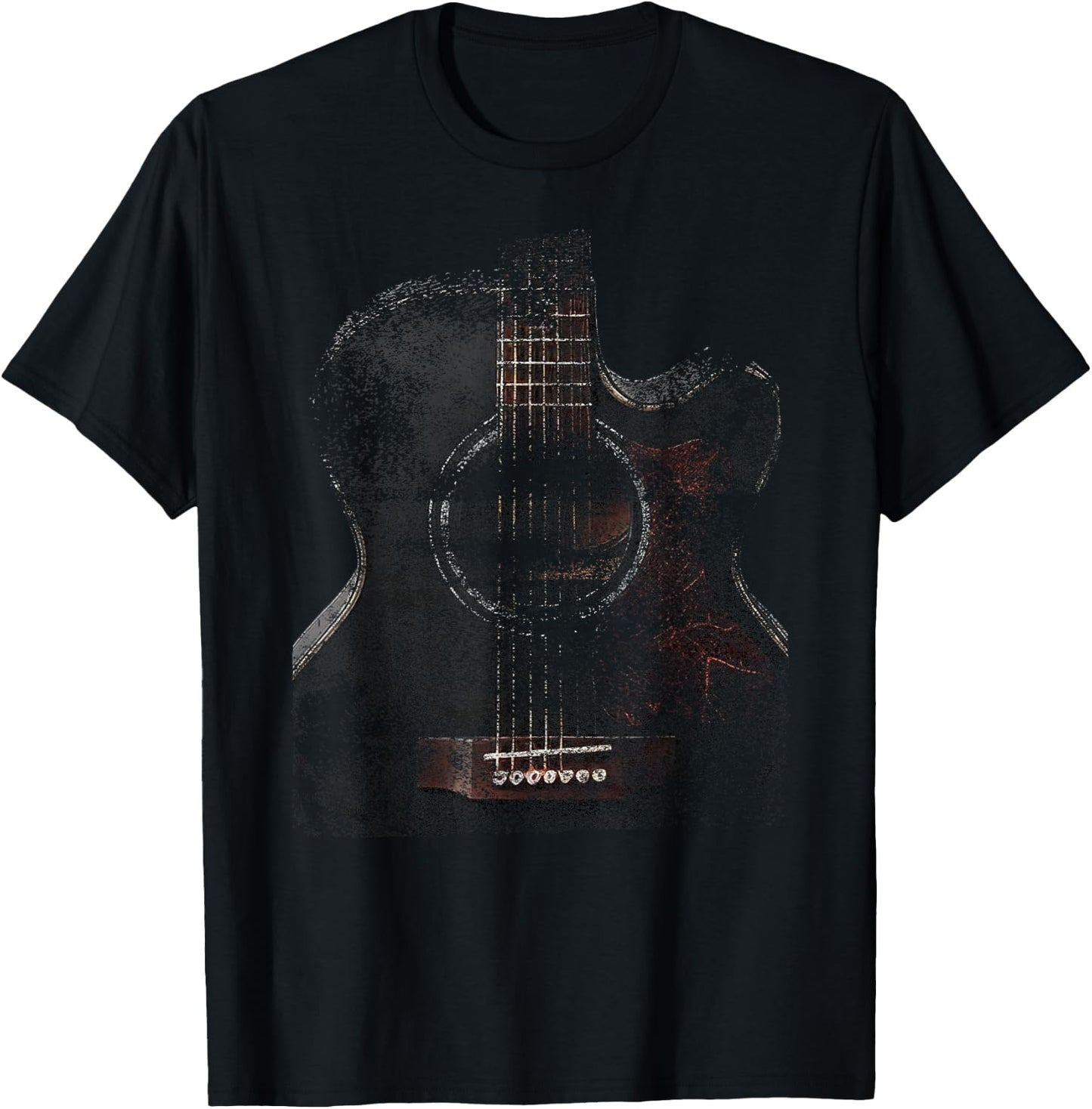 Western Akustik Gitarre I Akustische Gitarre T-Shirt - T-Shirt | Black
