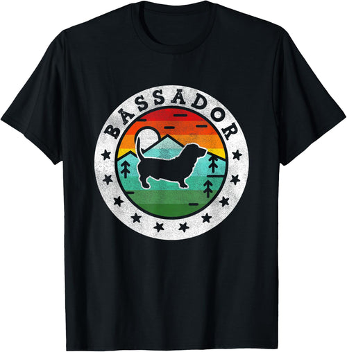 Vintage Bassador Retro Dog Mom Dad Women