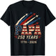 Papa 250 Years 1776 2026 Patriotic Dad T-Shirt - T-Shirt | Black