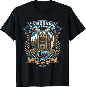 Cambridge England UK Born Bred T-Shirt - T-Shirt | Black